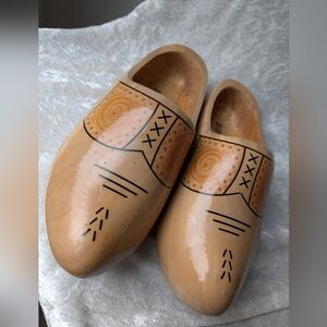 Classic Wooden Clogs with Decorative Detailing